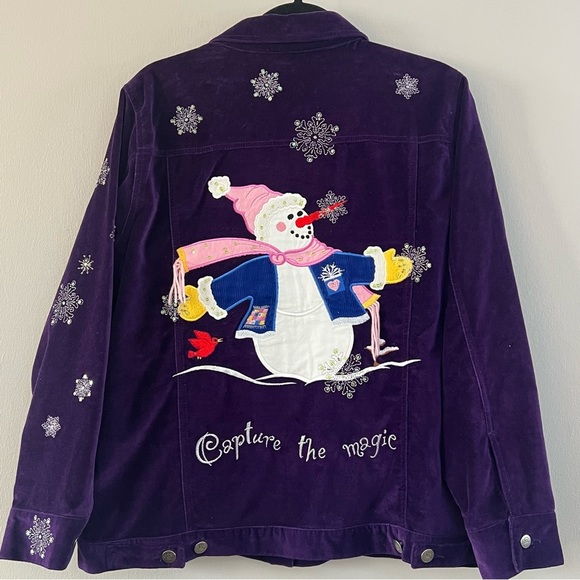 The Quacker Factory Purple Holiday‎ Jacket - Picture 1 of 9